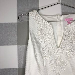Lilly Pulitzer Gabby White Embroidered Shift Dress
